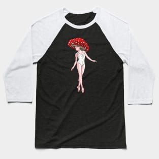 Mushroom Girl Baseball T-Shirt